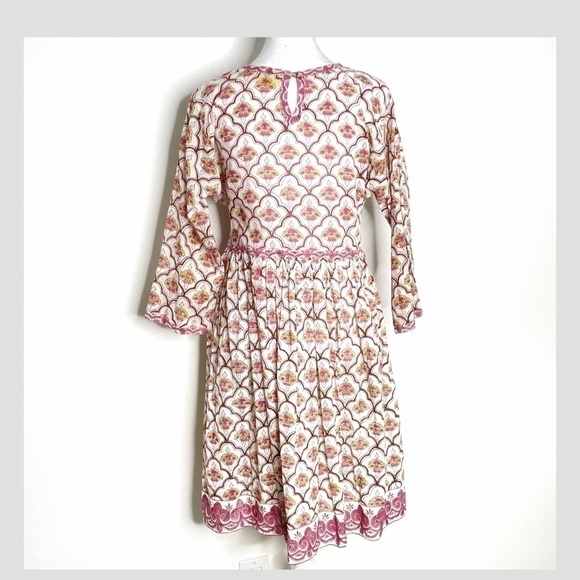 Roller Rabbit Cotton Dress Long Sleeve Relaxed Baby Doll Fit Button Bodice XXS - Picture 3 of 10